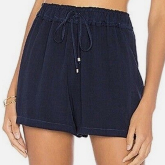 splendid Pants - Splendid black elastic waist short rayon voile ruffle shorts size xlarge